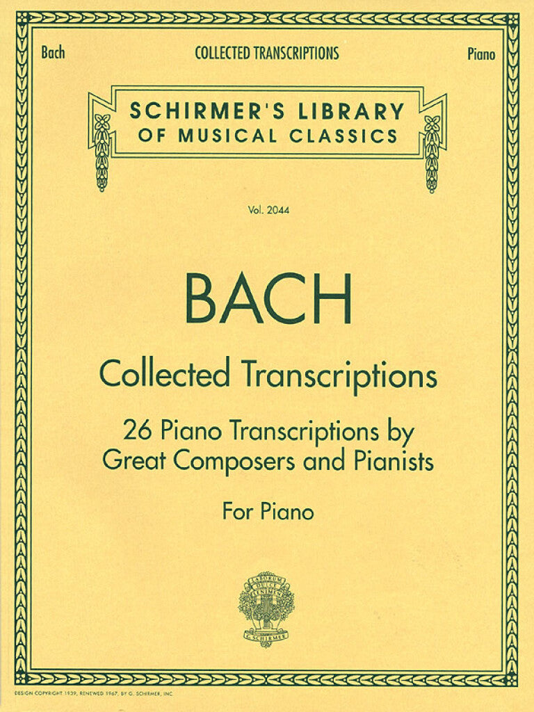 Bach Collected Transcriptions