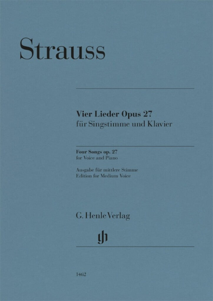 Strauss: 4 Lieder, TrV 170, Op. 27