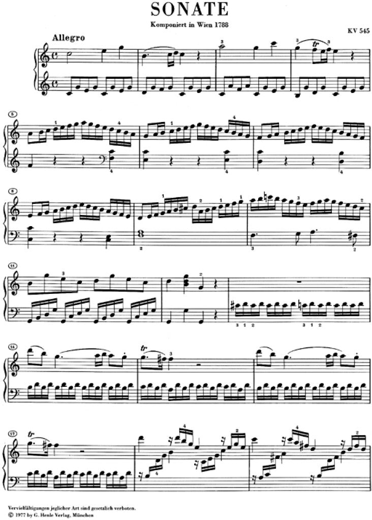 Mozart: Sonata in C K. 545 - Ficks Music