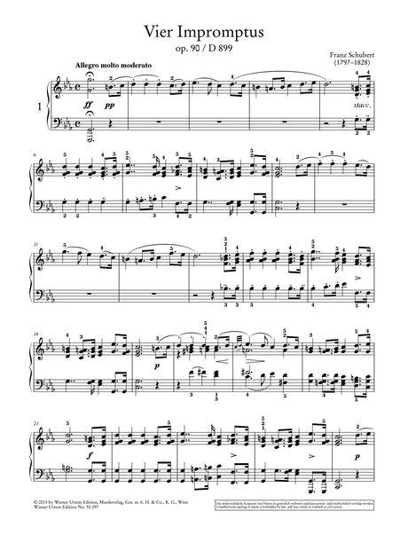 Schubert: Impromptus, Op. 90, D 899