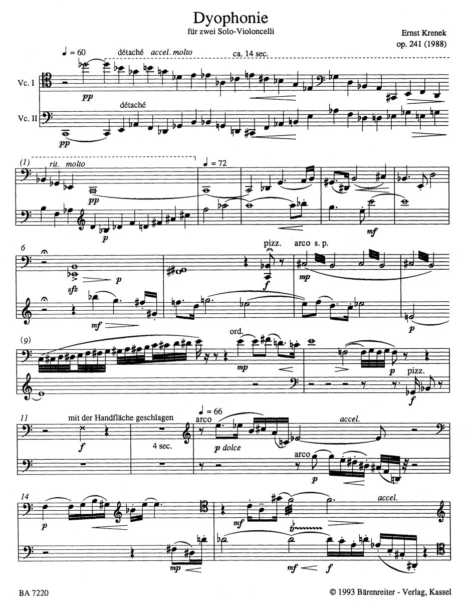 Krenek: Dyophonie, Op. 241