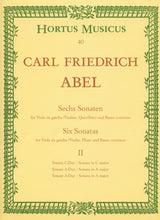 Abel: 6 Sonatas for Viola da gamba (Violin or Flute) - Volume 2