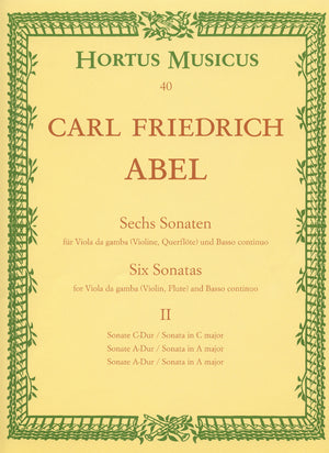 Abel: 6 Sonatas for Viola da gamba (Violin or Flute) - Volume 2