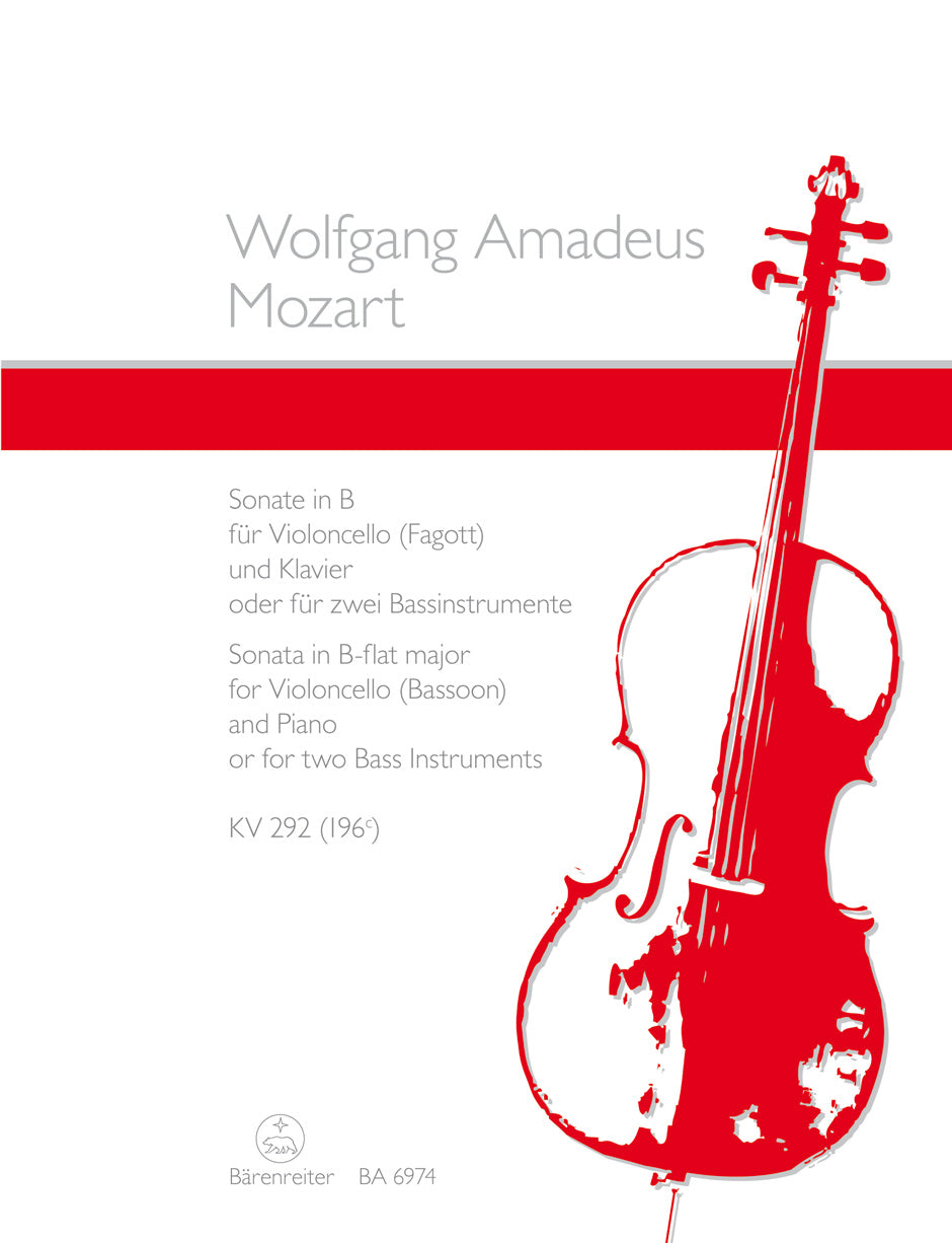 Mozart: Sonata for Bassoon and Cello, K. 292 (196c)