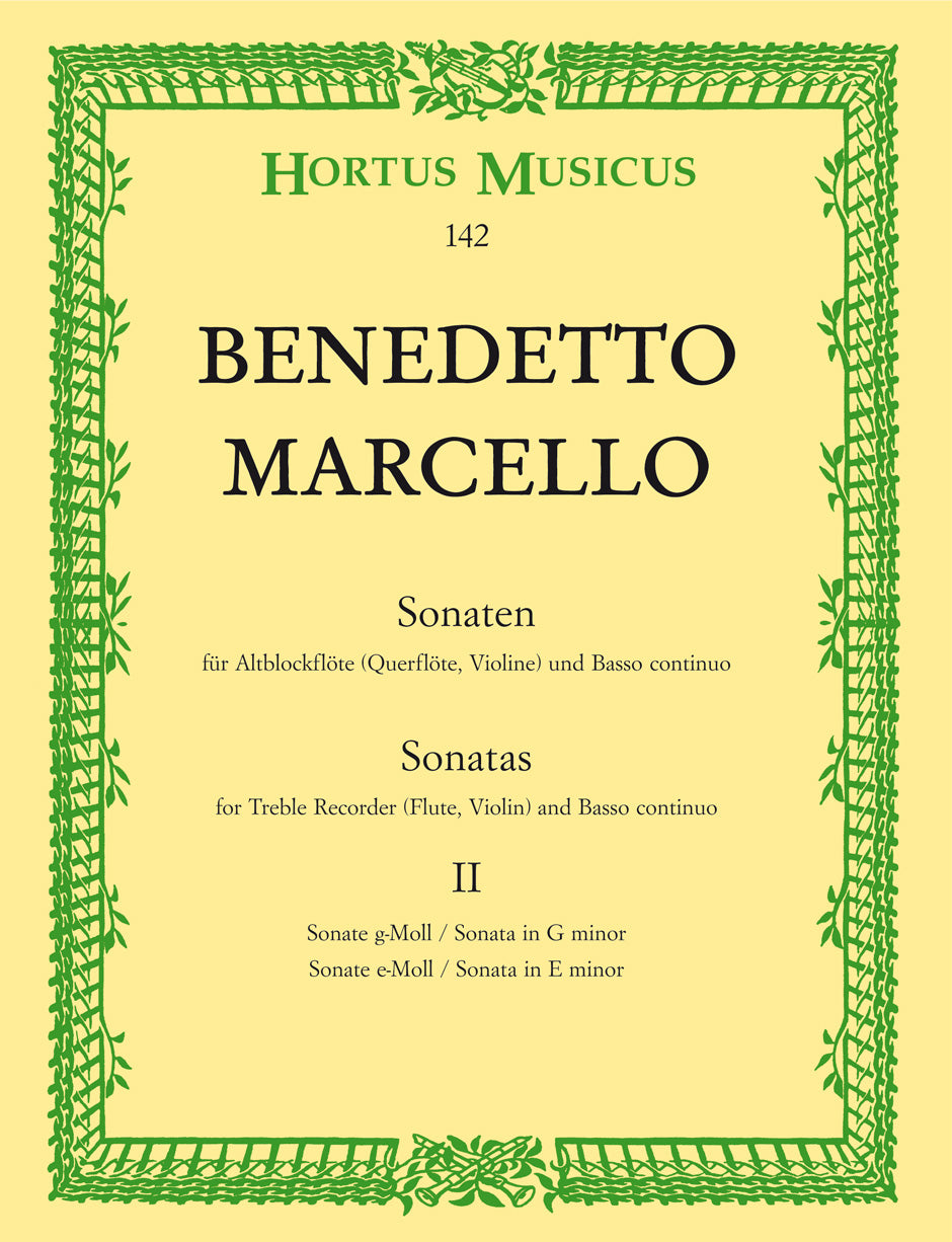Marcello: Recorder Sonatas - Volume 2 (Op. 2, Nos. 3 & 4)