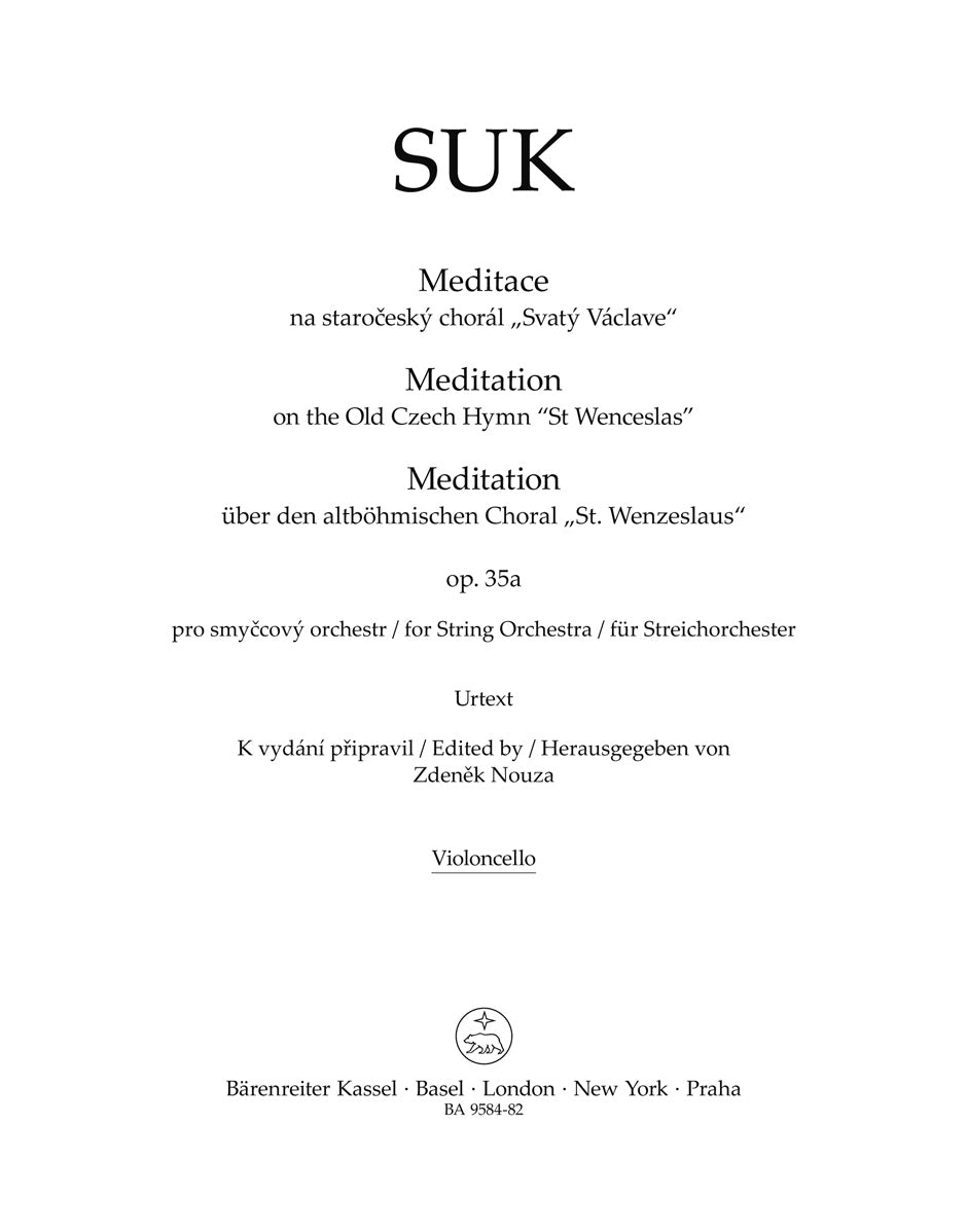 Suk: Meditation on the Czech Hymn "St. Wenceslas", Op. 35a