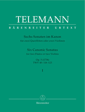 Telemann: Canonic Sonatas for Two Flutes or Two Violins, Op. 5, TWV 40:118-120