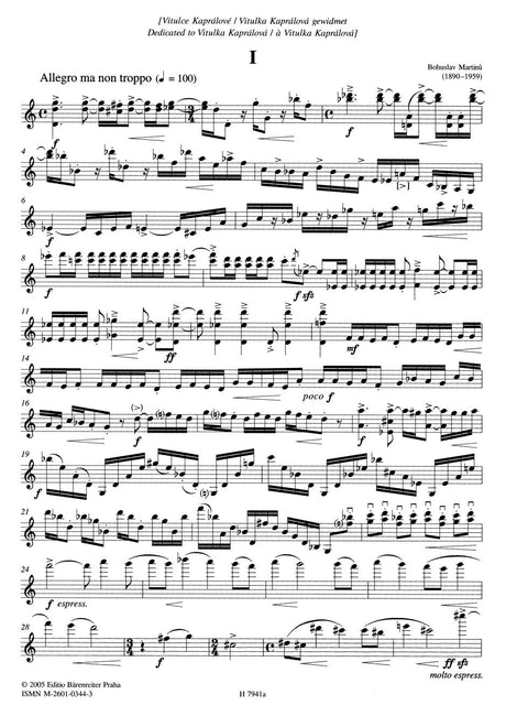 Martinů: String Quartet No. 5