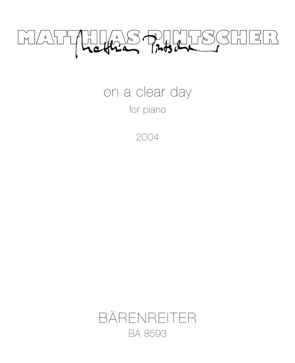 Pintscher: on a clear day