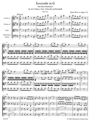 Mozart: Eine kleine Nachtmusik for Strings, K. 525