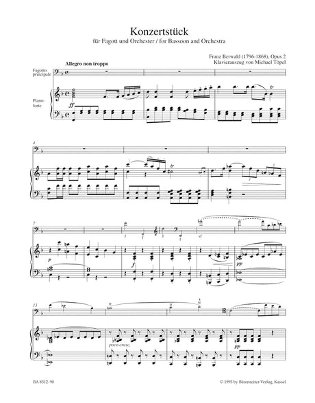 Berwald: Concert Piece for Bassoon and Orchestra, Op. 2