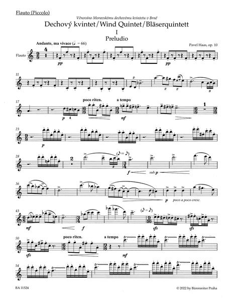 Haas: Wind Quintet, Op. 10