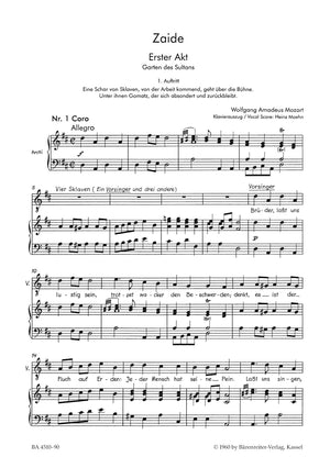 Mozart: Zaide, K. 344 (336b)