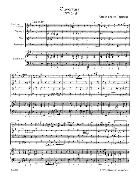 Telemann: Overture Suite and Conclusion in E Minor TWV 55:e1 & 50:5