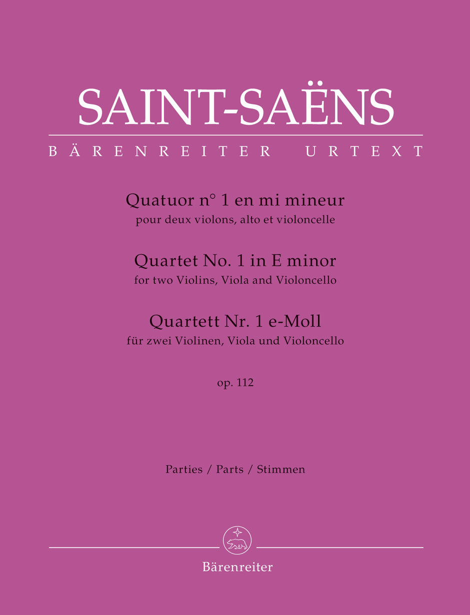 Saint-Saëns: String Quartet No. 1 in E Minor, Op. 112