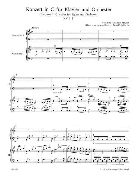 Mozart: Piano Concerto No. 13, K. 415/387b (version for piano and string quartet)