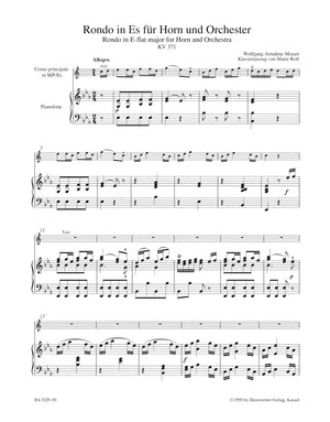 Mozart: Rondo for Horn in E-flat Major, K. 371