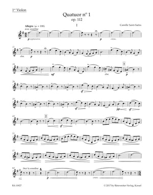 Saint-Saëns: String Quartet No. 1 in E Minor, Op. 112