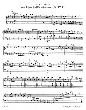 Badura-Skoda: Cadenzas, Lead-ins and Embellishments for Mozart Piano Concertos