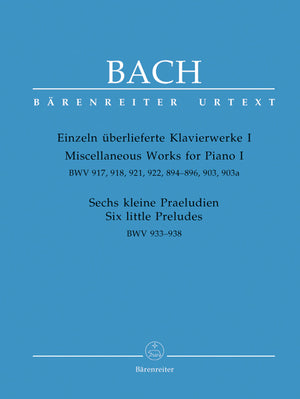 Bach: Miscellaneous Works for Piano - Volume 1