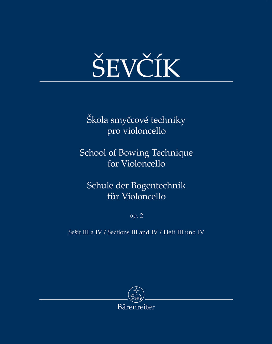Ševčík: School of Bowing Technique, Op. 2 - Sections 3 and 4 (arr. for cello)