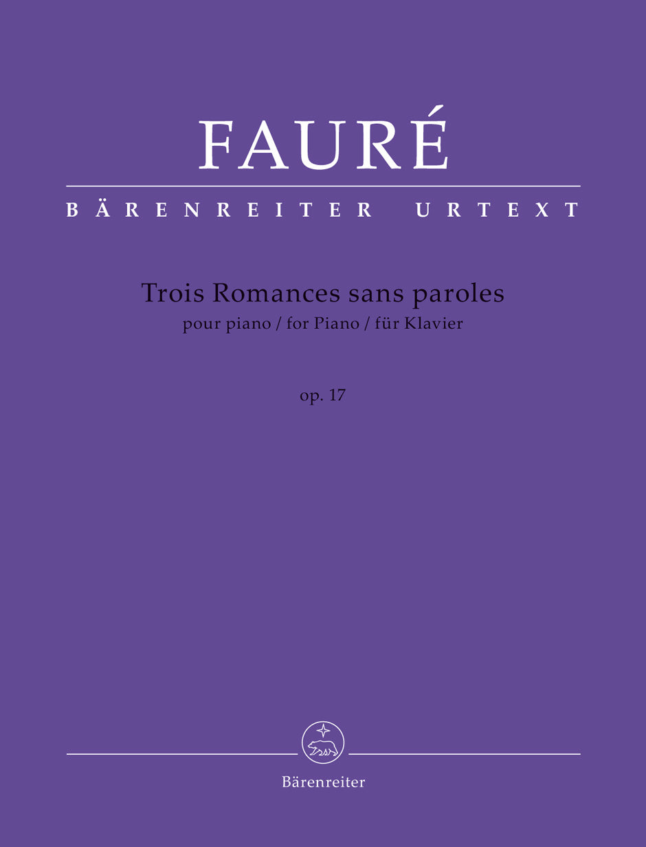 Fauré: Romances sans paroles, Op. 17