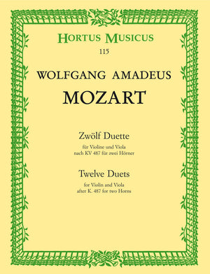 Mozart: 12 Duets, K. 487 (arr. for violin and viola)
