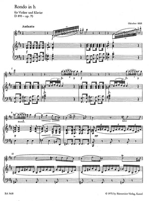 Schubert: Rondo in B Minor, Op. 70, D 895