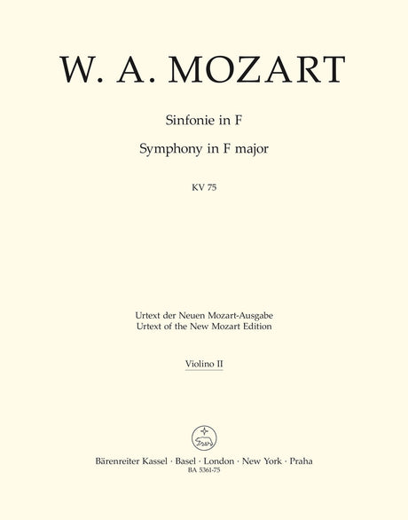 Mozart: Symphony in F Major, K. 75