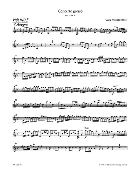 Handel: Concerto grosso in B-flat Major, HWV 312