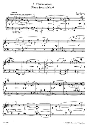 Krenek: Piano Sonata No. 6, Op. 128