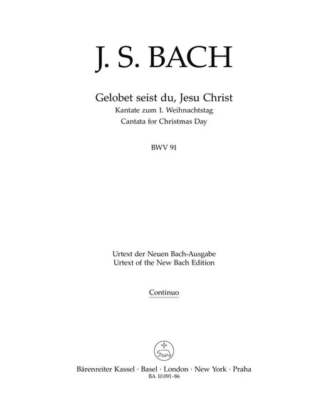 Bach: Gelobet seist du, Jesu Christ, BWV 91