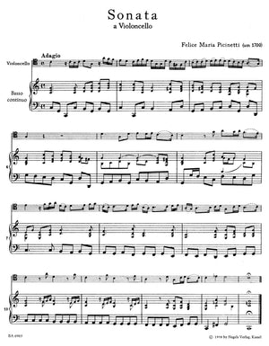 Picinetti: Cello Sonata in C Major