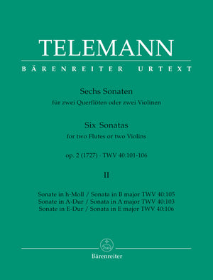 Telemann: Sonatas for Two Flutes or Two Violins, Op. 2, TWV 40:103, 105, 106