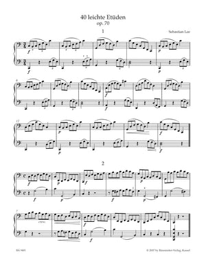 Lee: 40 Easy Cello Etudes, Op. 70