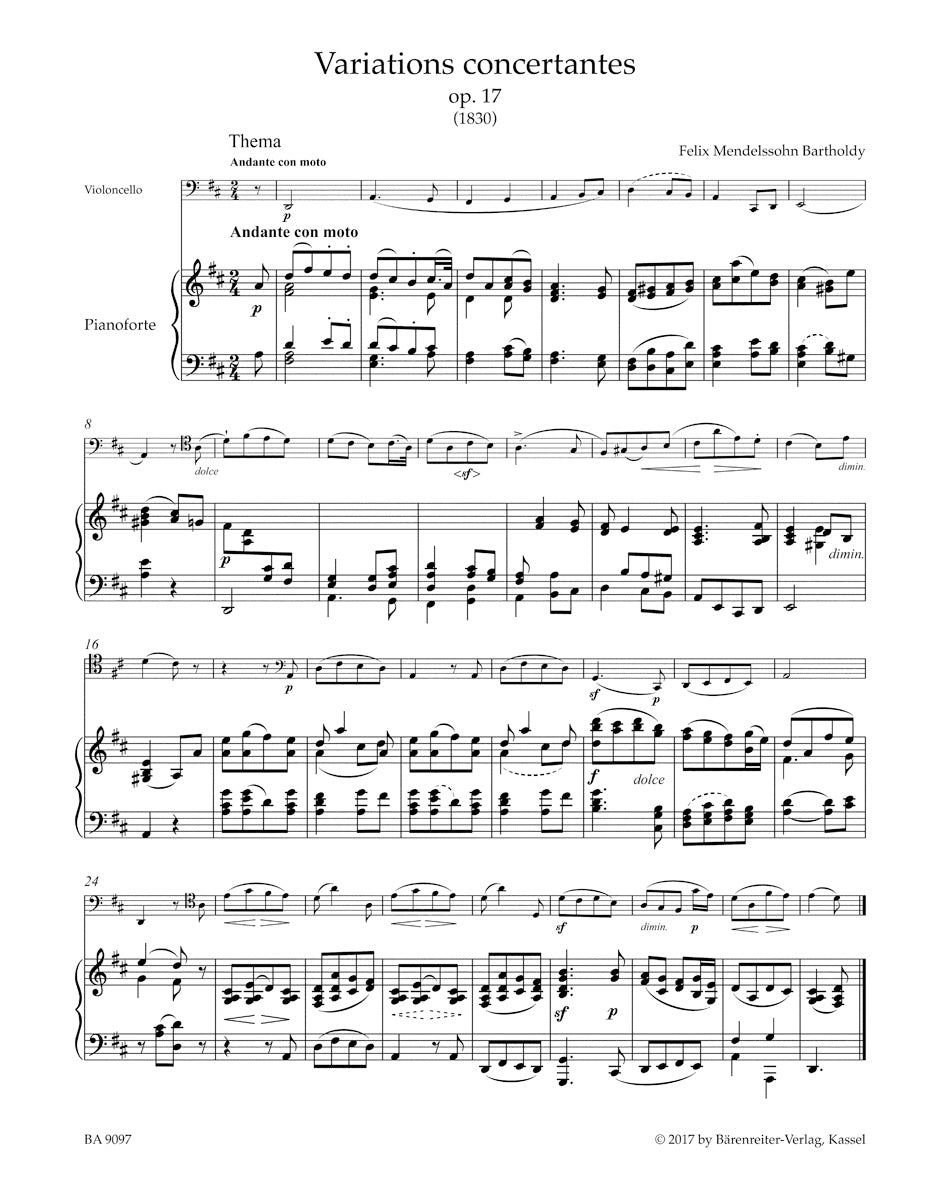 Mendelssohn: Complete Works for Cello & Piano - Volume 2