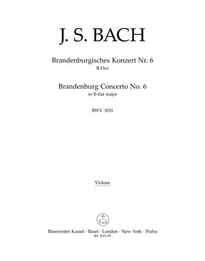 Bach: Brandenburg Concerto No. 6 in B-flat Major, BWV 1051 (with performance markings)