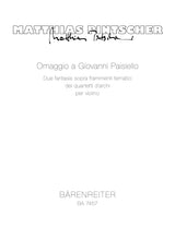 Pintscher: Omaggio a Giovanni Paisiello