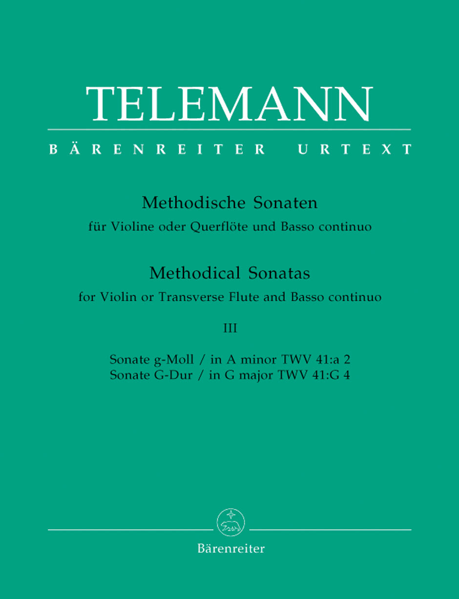 Telemann: Methodical Sonatas - Volume 3 (TWV 41:a2 and 41:G4)