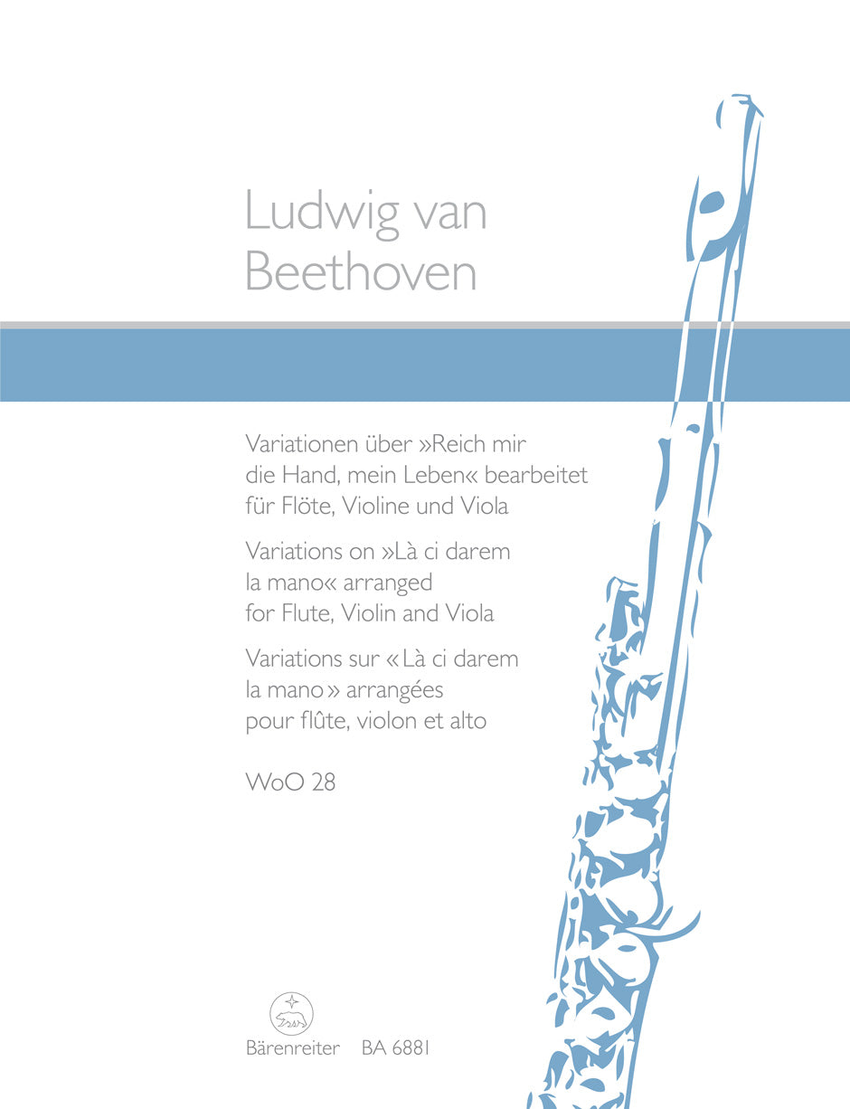 Beethoven: Variations on "Reich mir die Hand, mein Leben" (arr. for violin, viola & flute)