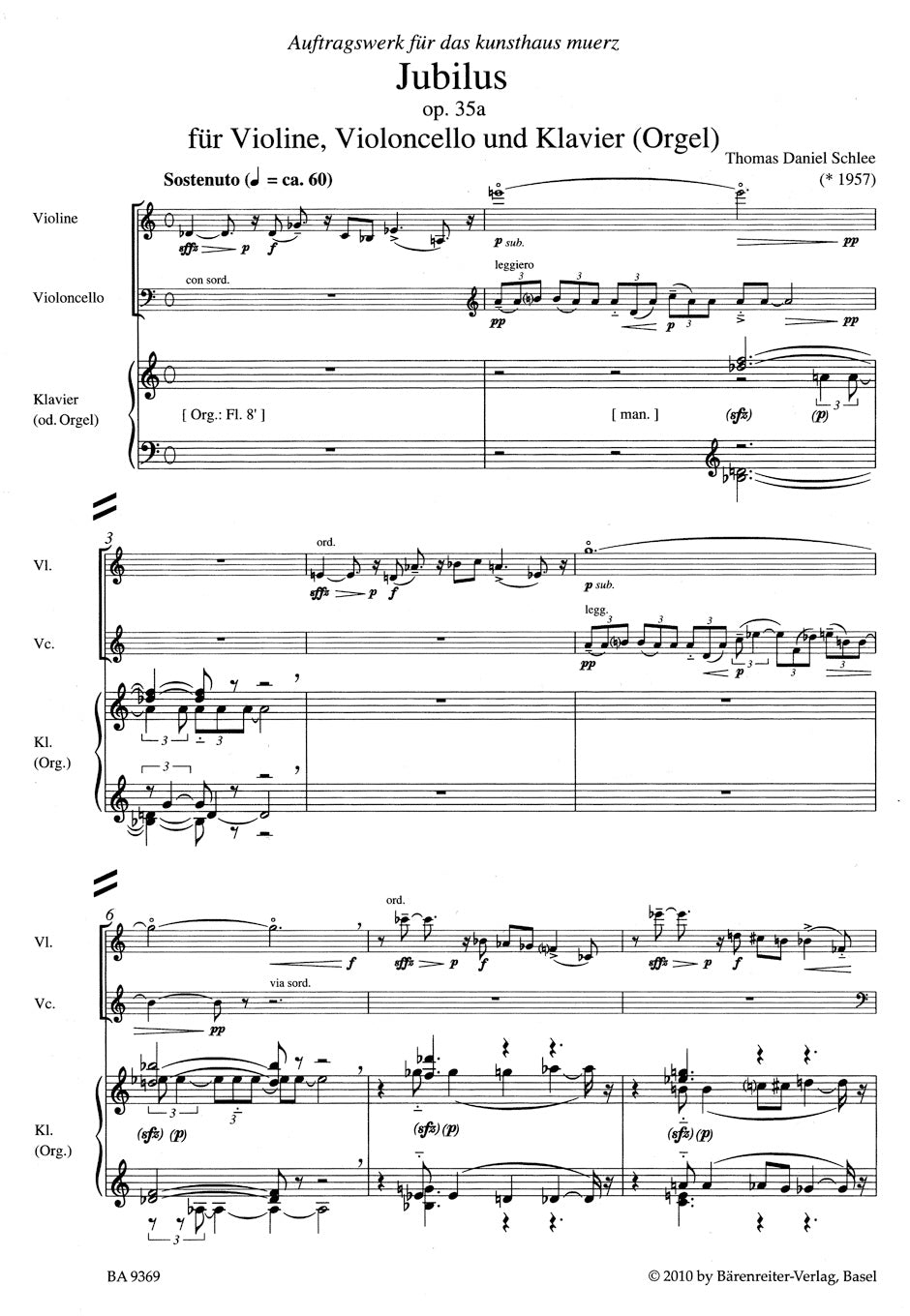 Schlee: Jubilus, Op. 35a