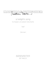 Pintscher: a twilight's song