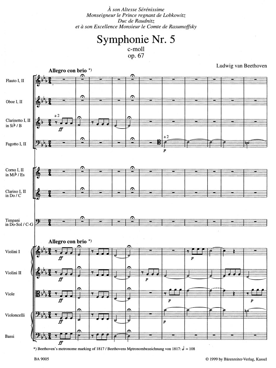 BEETHOVEN,L. V. - Beethoven: Symphony 5 -  Music