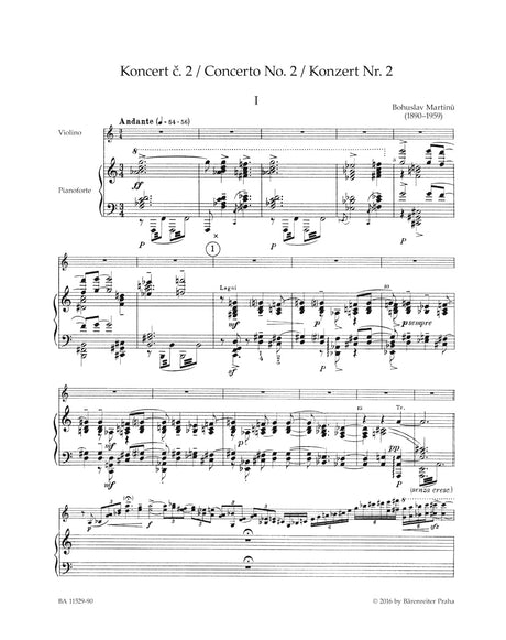 Martinů: Violin Concerto No. 2, H 293