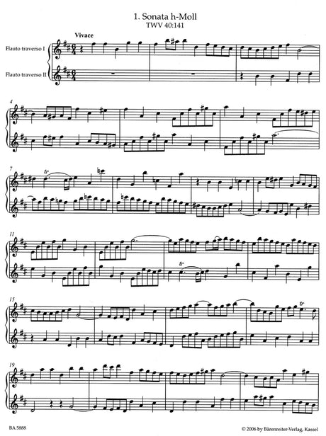 Telemann: 9 Sonatas for Two Flutes, TWV 40:141-149