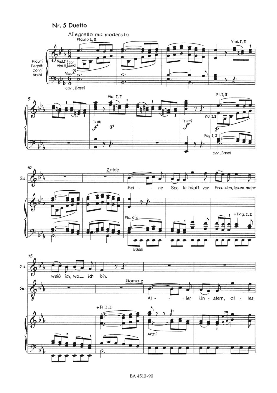 Mozart: Zaide, K. 344 (336b)