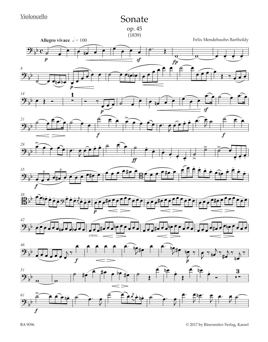 Mendelssohn: Complete Works for Cello & Piano - Volume 1