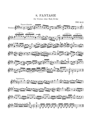 Telemann: 12 Fantasies for Violin without Bass, TWV 40:14-25