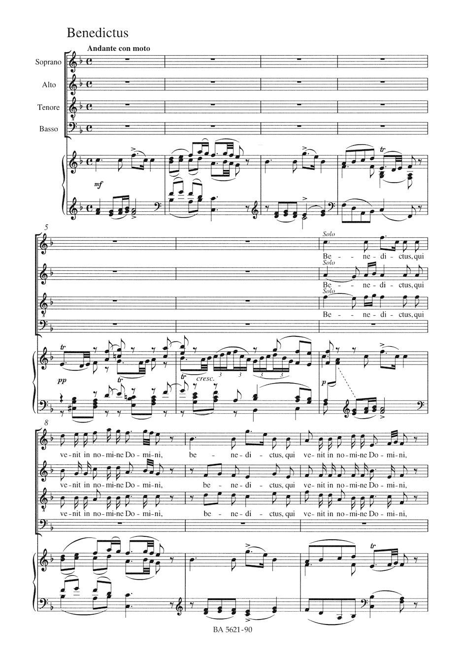 Schubert: Mass in B-flat Major, D 324, Op. posth. 141