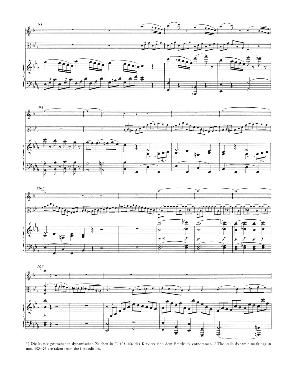 Mozart: Trio for Piano, Clarinet and Viola in E-flat Major K. 498
